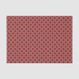 Papier Mousseline Oriental Rouge Vert arabe Égypte Motif géométrique