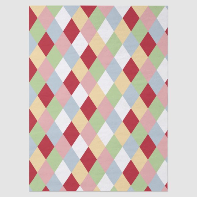 Papier Mousseline Origami Christmas - Harlequin Geometric (Recto)