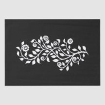 Ornement Tourbillonnant noir et blanc Nice Simple