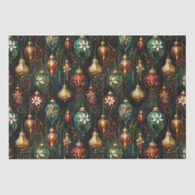Papier Mousseline Ornements de Noël (Recto)