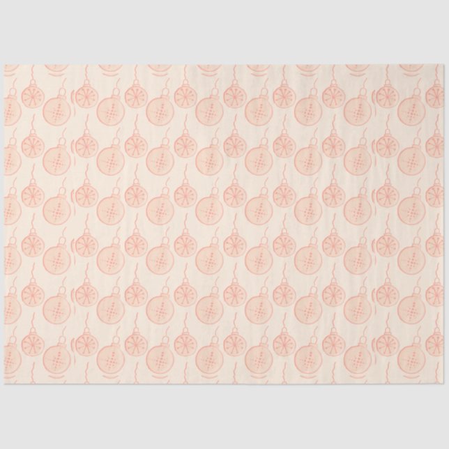 Papier Mousseline Ornements de Noël Orange clair Noël (Recto)