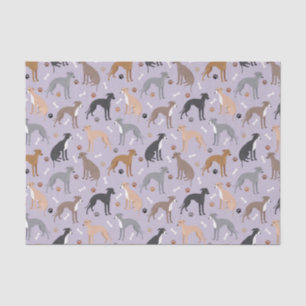 Papier Mousseline Os et pattes de chien gris italien