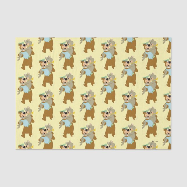 Papier Mousseline Ours de Yogi portant un ours de Cindy (Recto)
