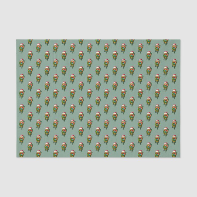 Papier Mousseline Ours en peluche de Noël (Recto)
