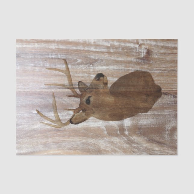 Papier Mousseline Outdoorsman Western Primitive grange cerf de bois (Recto)