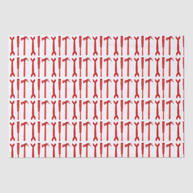 Papier Mousseline Outils de tournevis de marteau rouge (Recto)
