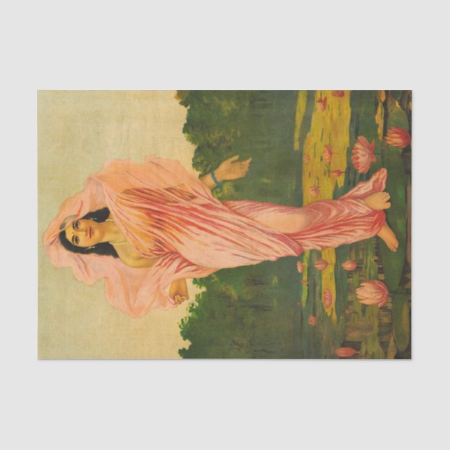 Papier Mousseline Padmini by Raja Ravi Varma (Recto)