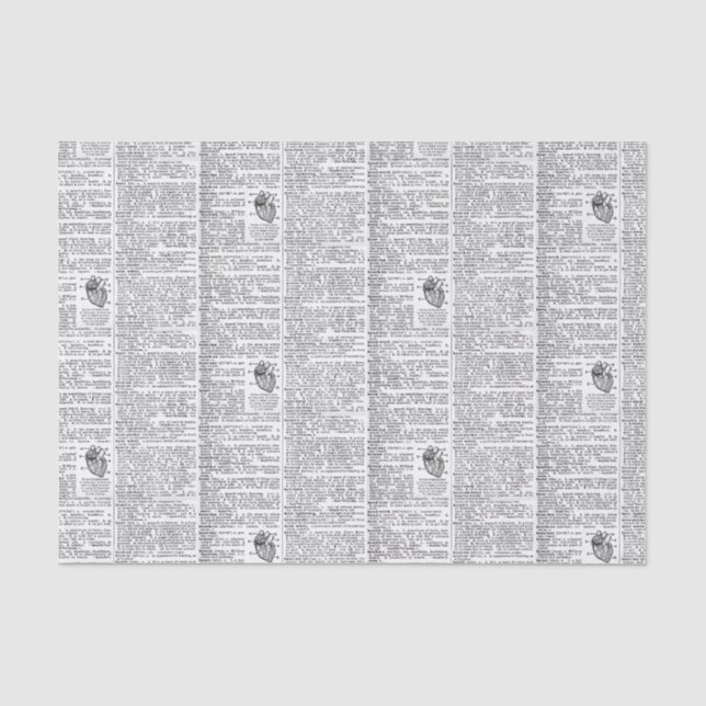 Papier Mousseline Page Dictionnaire (Recto)