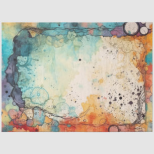 Papier Mousseline Page Fractionnements orange, Turquoise, couleur d'