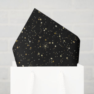 Papier Mousseline Paillettes et scintillements faux or