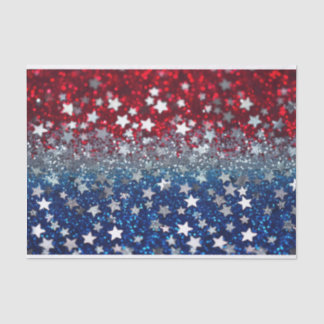 Papier Mousseline Paillettes Patriotiques