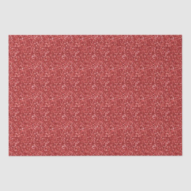 Papier Mousseline Paillettes Rouges (Recto)