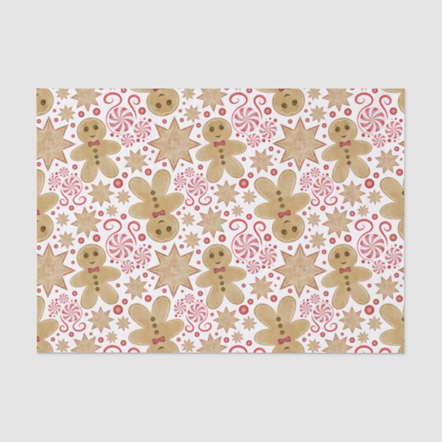 Papier Mousseline Pain d'épices mignon Homme & Peppermenthe Candy No (Recto)