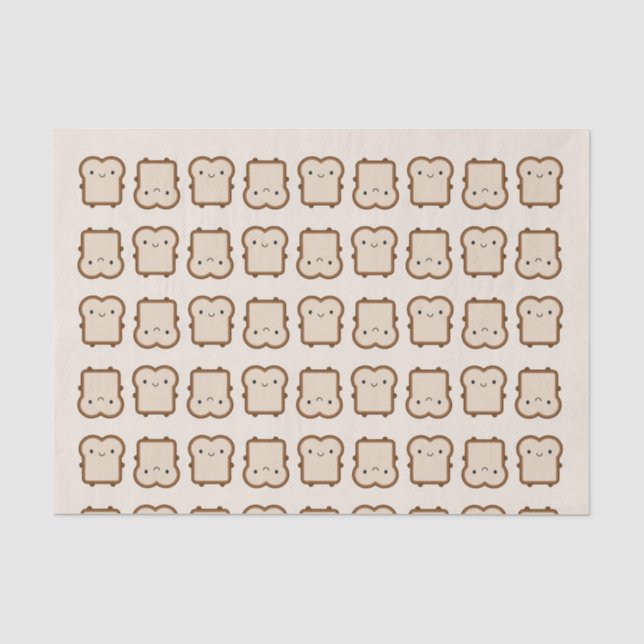 Papier Mousseline Pain Kawaii / Toast (Recto)