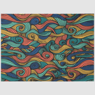 Papier Mousseline Paisley haché