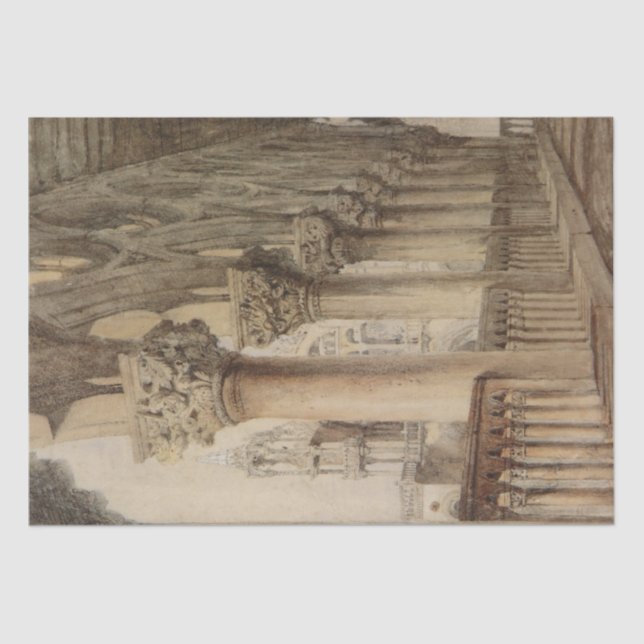 Papier Mousseline Palais Ducal (par John Ruskin) (Recto)