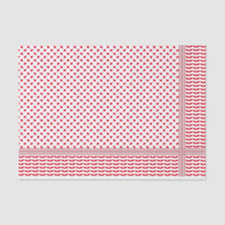 Papier Mousseline Palestinien Rouge et Blanc Keffiyeh