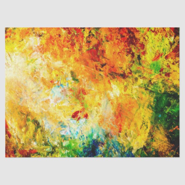 Papier Mousseline Palette Artiste Colorée (Recto)