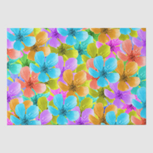 Papier Mousseline Palette de la nature : Blossom Blooms Tricolores