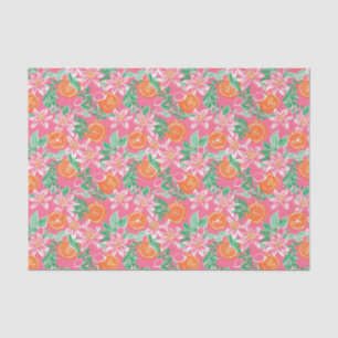 Papier Mousseline Palm Beach Aquarelle de Noël Orange