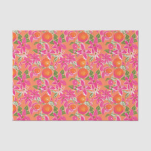 Papier Mousseline Palm Beach Aquarelle de Noël Orange