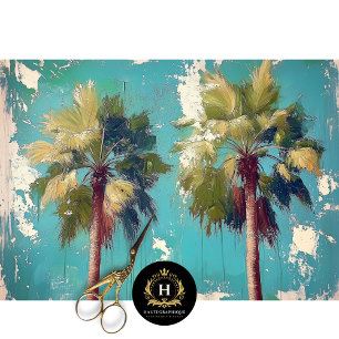 Papier Mousseline Palmiers Los Angeles Californie Decoupage