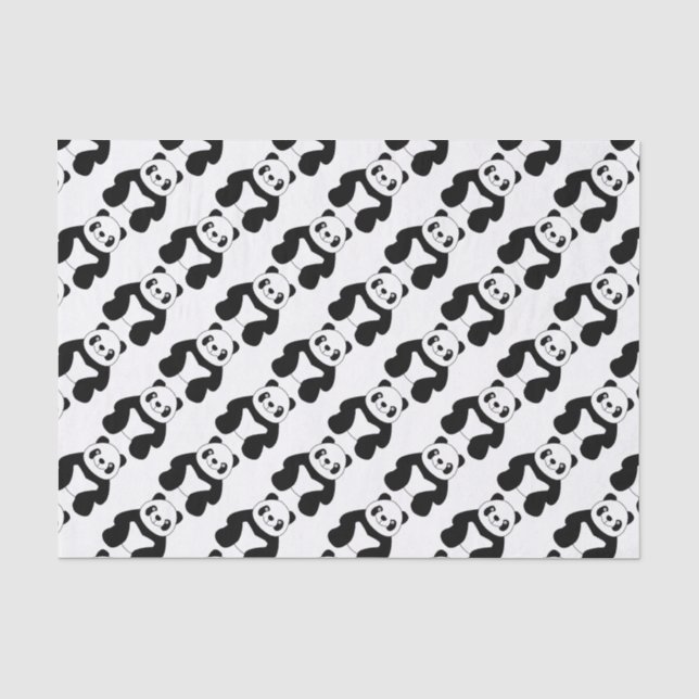 Papier Mousseline Panda assise (Recto)