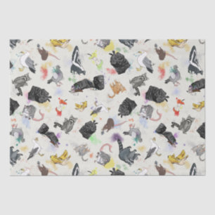 Papier Mousseline Panda et amis des ordures
