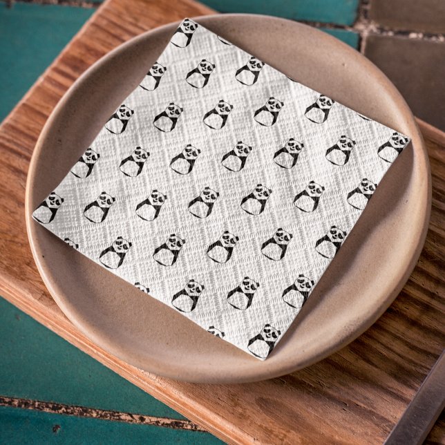 Papier Mousseline Panda géométrique (Créateur téléchargé)