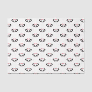 Papier Mousseline Panda Ours rose mignon Panda Face Motif