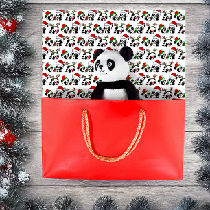 Papier Mousseline Pandas de Noël