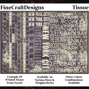 Papier Mousseline Panneau de collage de typographie urbaine NYC déco
