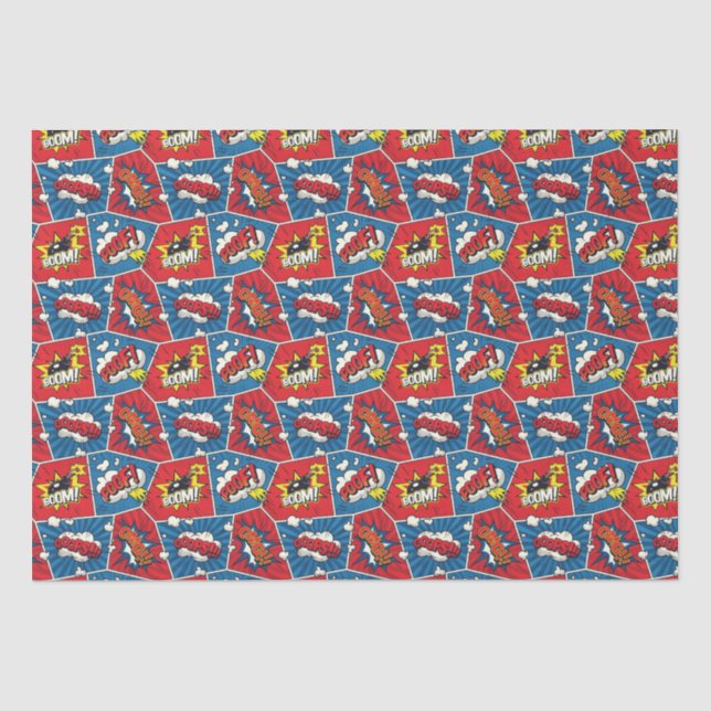 Papier Mousseline Panneaux de bandes dessinées Pop Art (Recto)
