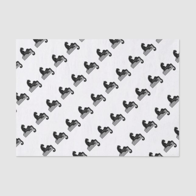 Papier Mousseline Panthère noire (Recto)