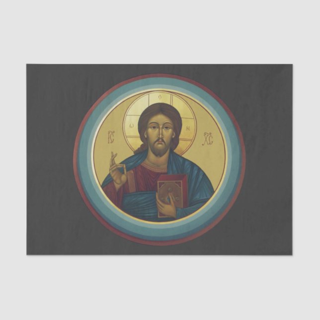 Papier Mousseline Pantocrate Jésus Christ (Recto)