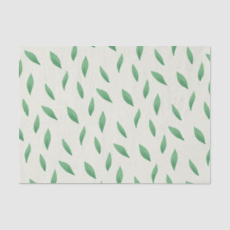 Papier Mousseline Papel de seda con diseño de hojas verdes