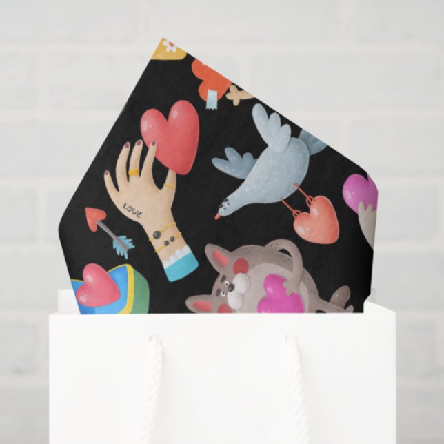 Papier Mousseline Papel de Seda San Valentín (Sac cadeau)