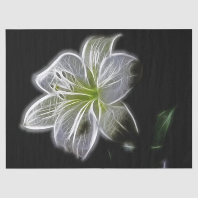 Papier Mousseline Papier à papier à papier à fleurs fractées Lily bl (Recto)