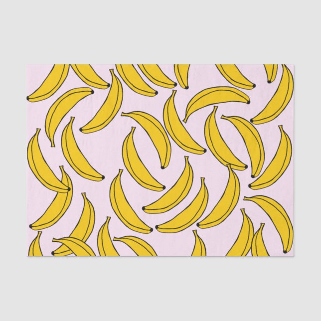 Papier Mousseline Papier à tissus bananes (Recto)