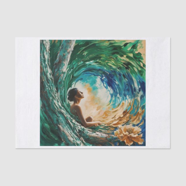 Papier Mousseline Papier absorbant entre les vagues (Recto)