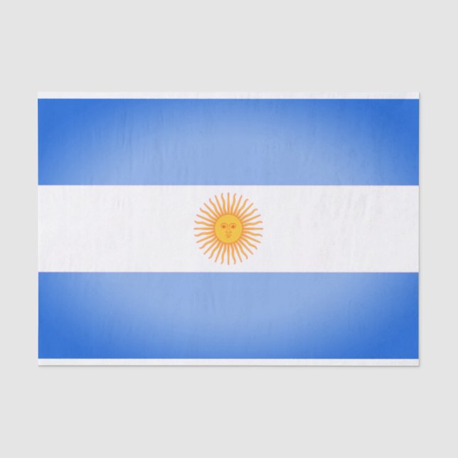Papier Mousseline Papier cadeau du drapeau argentin (Recto)