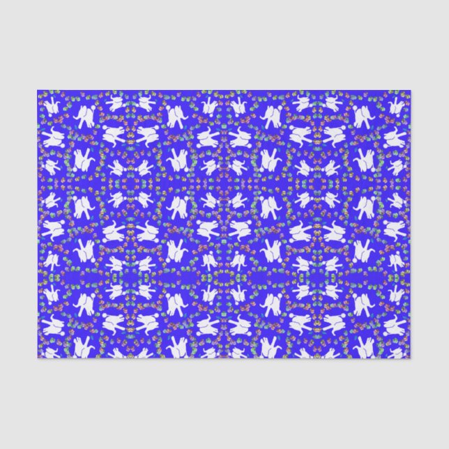 Papier Mousseline Papier cadeau Hanoukka pour éléphant blanc mou (Recto)