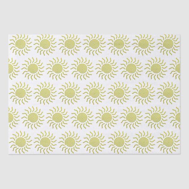 Papier Mousseline Papier coupé Soleil jaune (Recto)