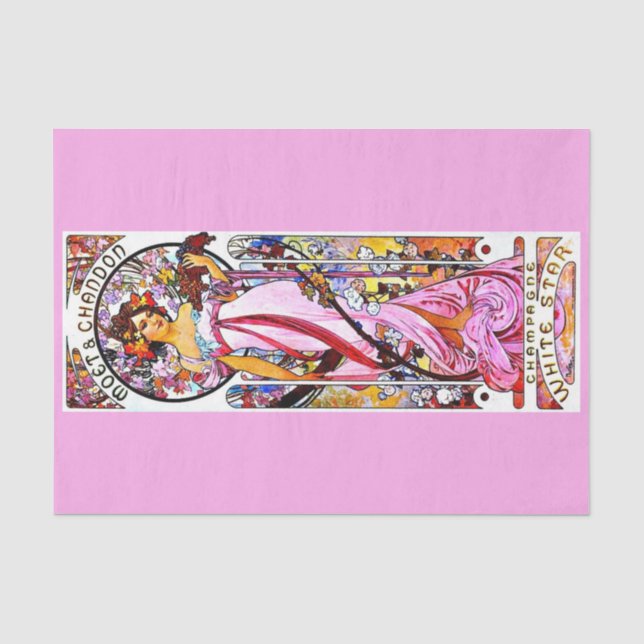 Papier Mousseline Papier de découpage 10"x15" - Alphonse Mucha 1 (Recto)