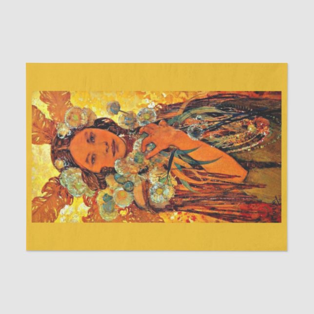 Papier Mousseline Papier de découpage 10"x15" - Alphonse Mucha 2 (Recto)