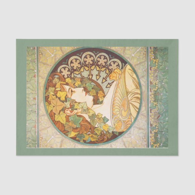 Papier Mousseline Papier de découpage 10"x15" - Alphonse Mucha 22 (Recto)