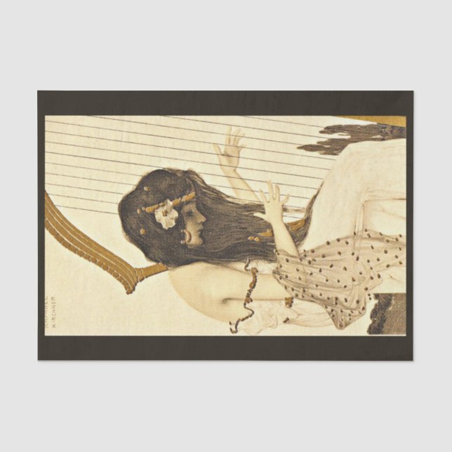 Papier Mousseline Papier de découpage 10"x15" - Raphael Kirchner 16 (Recto)