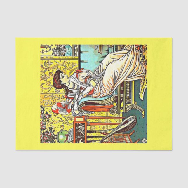 Papier Mousseline Papier de découpage 10"x15" - Walter Crane 3 (Recto)