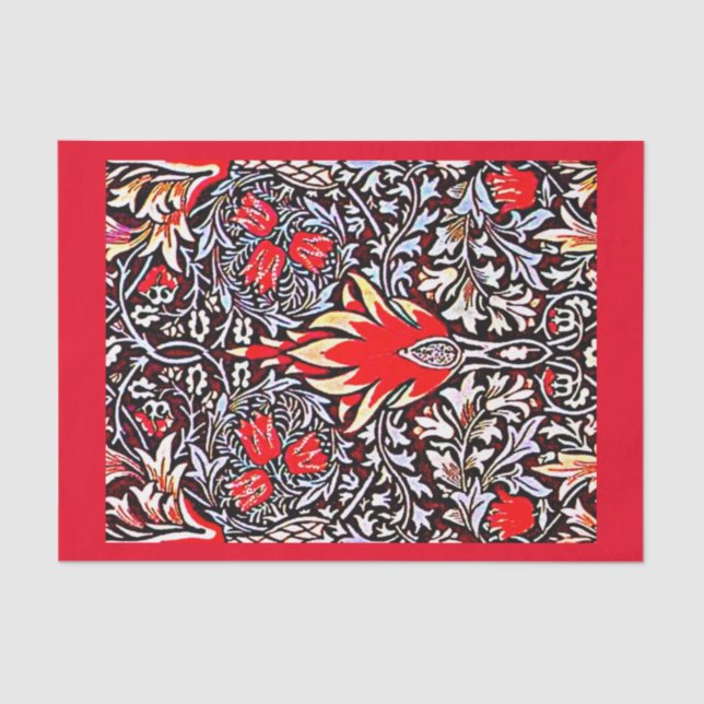 Papier Mousseline Papier de découpage 10"x15" - William Morris (Recto)