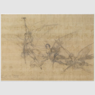 Papier Mousseline Papier de découpage Angles et musique